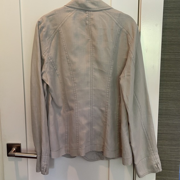 Pale grey OLSEN Linen blazer - Picture 6 of 6